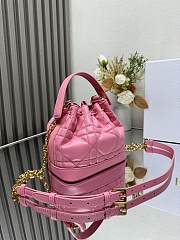 Dior Small Jolie Bucket Bag Pink 17x16x9cm - 5