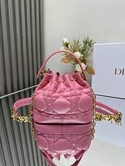 Dior Small Jolie Bucket Bag Pink 17x16x9cm - 3