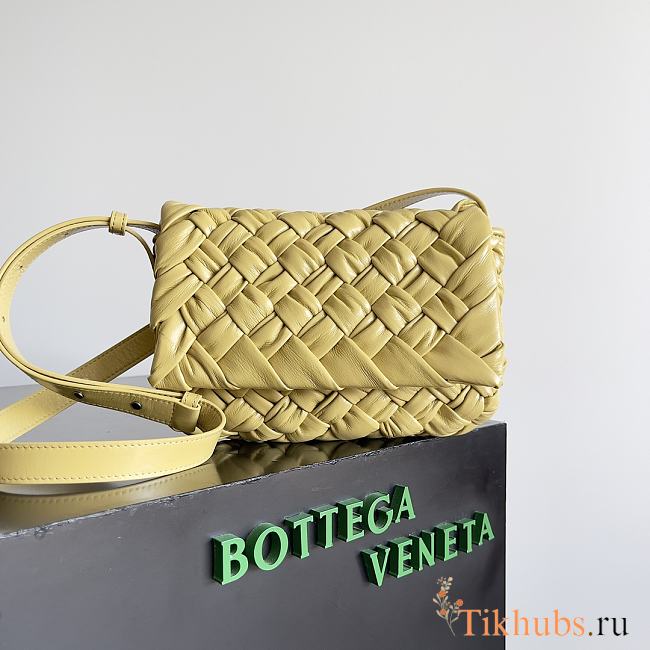 Bottega Veneta Small Rumple Messenger Yellow 21x14x5cm - 1