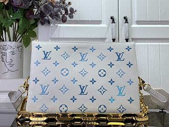 Louis Vuitton LV Coussin PM By The Pool White Blue 26 x 20 x 12 cm