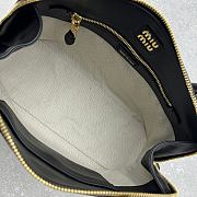 Miu Miu Natural Embossed Logo Black Tote Bag 33x13x21cm - 3