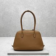 Miu Miu Natural Embossed Logo Brown Tote Bag 33x13x21cm - 1