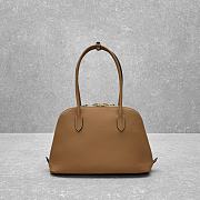 Miu Miu Natural Embossed Logo Brown Tote Bag 33x13x21cm - 5