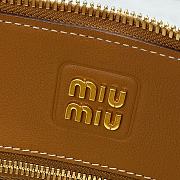 Miu Miu Natural Embossed Logo Brown Tote Bag 33x13x21cm - 2