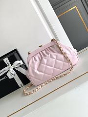 Chanel Clutch Lambskin Gold Light Pink 24x16x8cm - 4