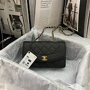 Chanel Flap Bag Black Caviar Gold 23x14x7cm - 1