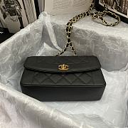 Chanel Flap Bag Black Caviar Gold 23x14x7cm - 6