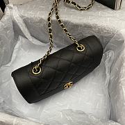 Chanel Flap Bag Black Caviar Gold 23x14x7cm - 5