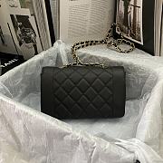 Chanel Flap Bag Black Caviar Gold 23x14x7cm - 4