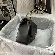 Chanel Flap Bag Black Caviar Gold 23x14x7cm - 3