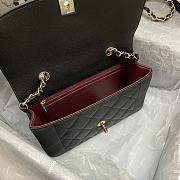 Chanel Flap Bag Black Caviar Gold 23x14x7cm - 2