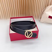 Valentino Black Gold Belt 3cm - 4