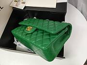 Chanel Flap Bag Green Lambskin Gold 25cm - 4