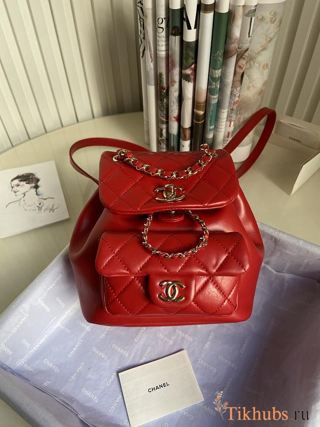 Chanel Backpack Duma Red 18x18x20cm - 1