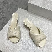 Bottega Veneta Blink Mule Cream Heel 5cm - 1