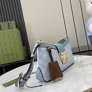 Gucci Padlock Small Shoulder Bag Blue 26.5x13.5x4.5cm - 5