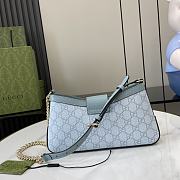 Gucci Padlock Small Shoulder Bag Blue 26.5x13.5x4.5cm - 4