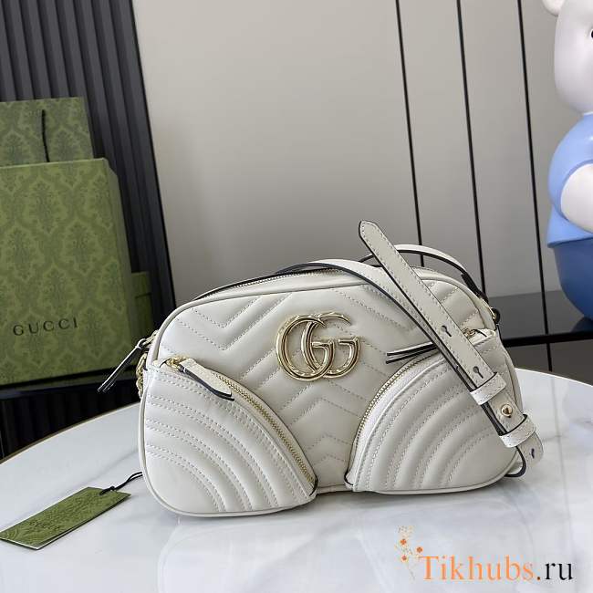 Gucci GG Marmont Small Shoulder Bag White 24.5x15x9cm - 1