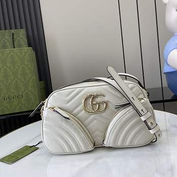 Gucci GG Marmont Small Shoulder Bag White 24.5x15x9cm