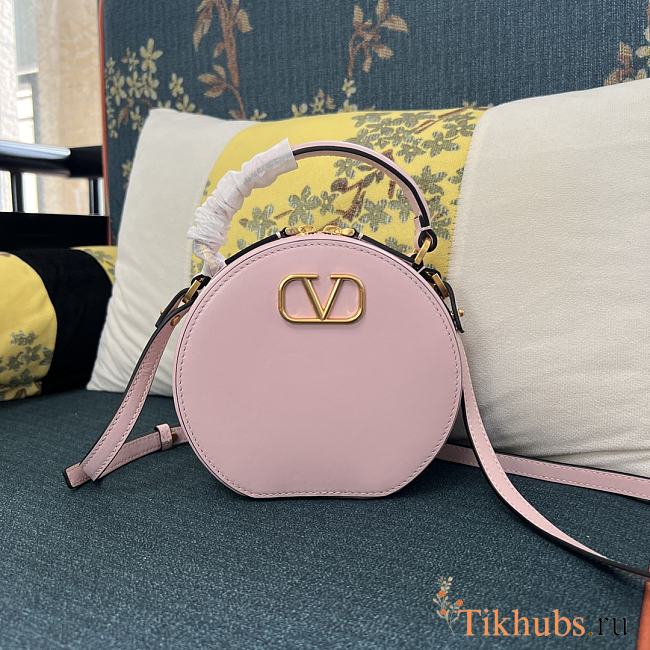 Valentino Vlogo Signature Calfskin Mini Bag Pink 16x15x6.5cm - 1