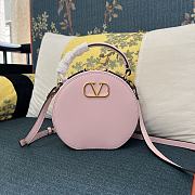 Valentino Vlogo Signature Calfskin Mini Bag Pink 16x15x6.5cm - 1