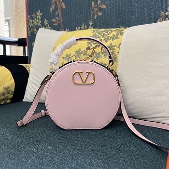 Valentino Vlogo Signature Calfskin Mini Bag Pink 16x15x6.5cm