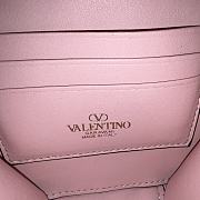 Valentino Vlogo Signature Calfskin Mini Bag Pink 16x15x6.5cm - 3