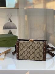 Gucci GG Mini Beige Brown Leather 18.5x10.5x7.5cm - 1