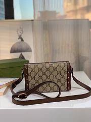 Gucci GG Mini Beige Brown Leather 18.5x10.5x7.5cm - 3