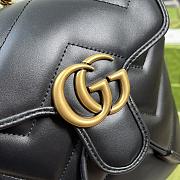 Gucci GG Marmont Matelasse Backpack Black 19x20x11cm - 3