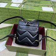 Gucci GG Marmont Matelasse Backpack Black 19x20x11cm - 2