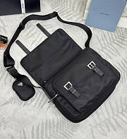 Prada Re-Nylon Shoulder Bag Black 27x20.5x12cm - 6