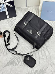 Prada Re-Nylon Shoulder Bag Black 27x20.5x12cm - 3