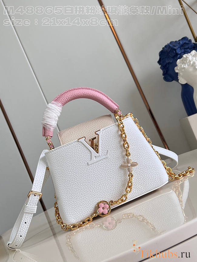 Louis Vuitton LV Mini Capucines Snow White 21x14x8cm - 1