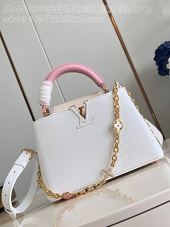 Louis Vuitton LV Capucines BB Snow White 27 x 17.3 x 9 cm