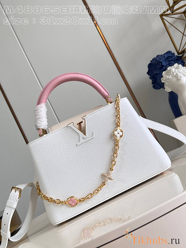 Louis Vuitton LV Capucines MM Snow White 31.5x20x11cm - 1