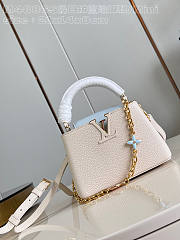 Louis Vuitton LV Capucines White Blue Bag 21 x 14 x 8 cm - 1