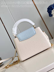 Louis Vuitton LV Capucines White Blue Bag 21 x 14 x 8 cm - 5