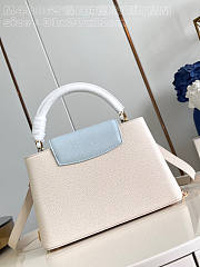 Louis Vuitton LV Capucines MM White Blue 31x20x11cm - 6