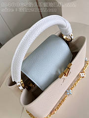 Louis Vuitton LV Capucines MM White Blue 31x20x11cm - 3