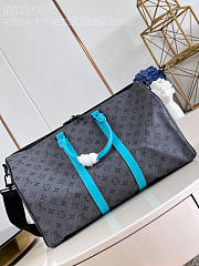 Louis Vuitton LV Keepall Bandoulière 45 Turquoise 45 x 27 x 20 cm - 4