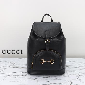 Gucci Horsebit 1955 Backpack Black 27x35x16.5cm