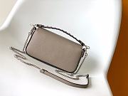 Fendi Baguette Camellia Selleria Bag Dove Grey 20x5x13cm - 4