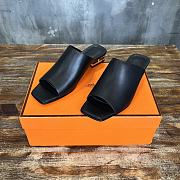 Hermes Black Slides 2.5cm - 1