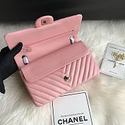 Chanel Flap Bag Pink Lambskin Silver 25cm - 4