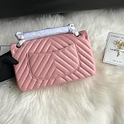 Chanel Flap Bag Pink Lambskin Silver 25cm - 3