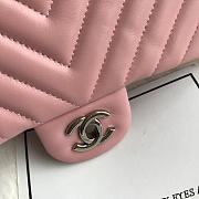 Chanel Flap Bag Pink Lambskin Silver 25cm - 2