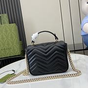 Gucci GG Marmont Mini Top Handle Bag Black 17x13x6cm - 6