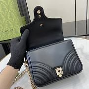 Gucci GG Marmont Mini Top Handle Bag Black 17x13x6cm - 3