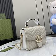 Gucci GG Marmont Mini Top Handle Bag Light Grey 17x13x6cm - 2